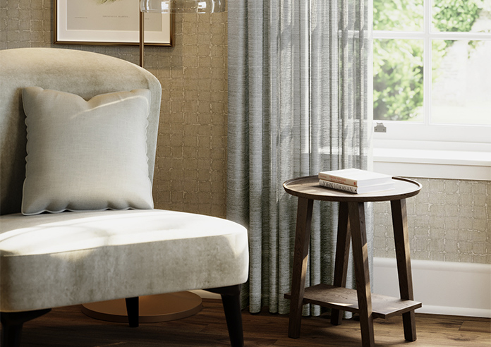 Sahara Voile, Metallic Grey - Made to Measure Curtains - Image 5